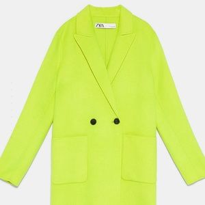 zara neon coat